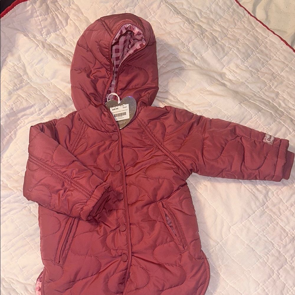 NWT Ghanda Clothing Kids Pink Quilted Jacket